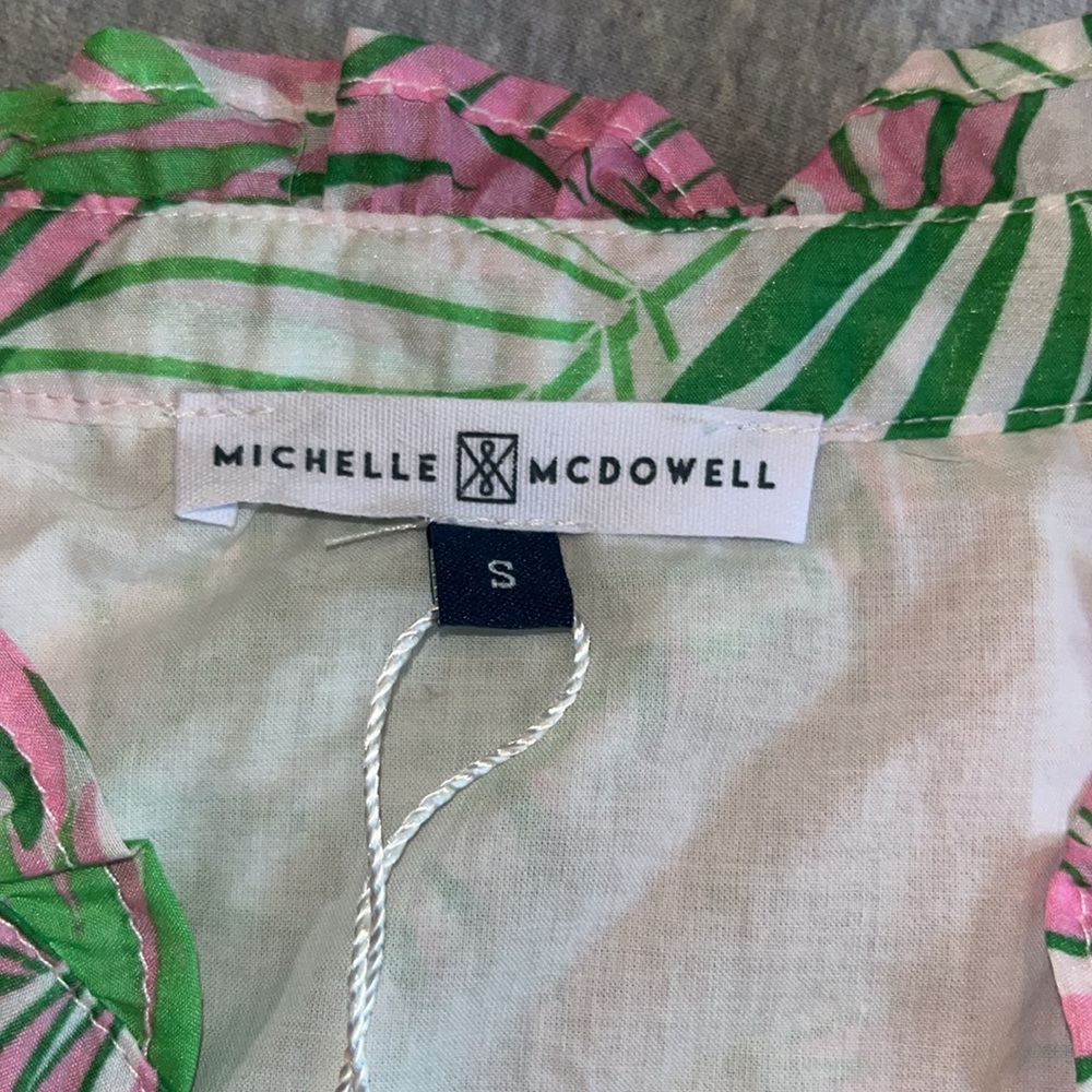 NWT Pink and Green Summer Blouse - Picture 5 of 6